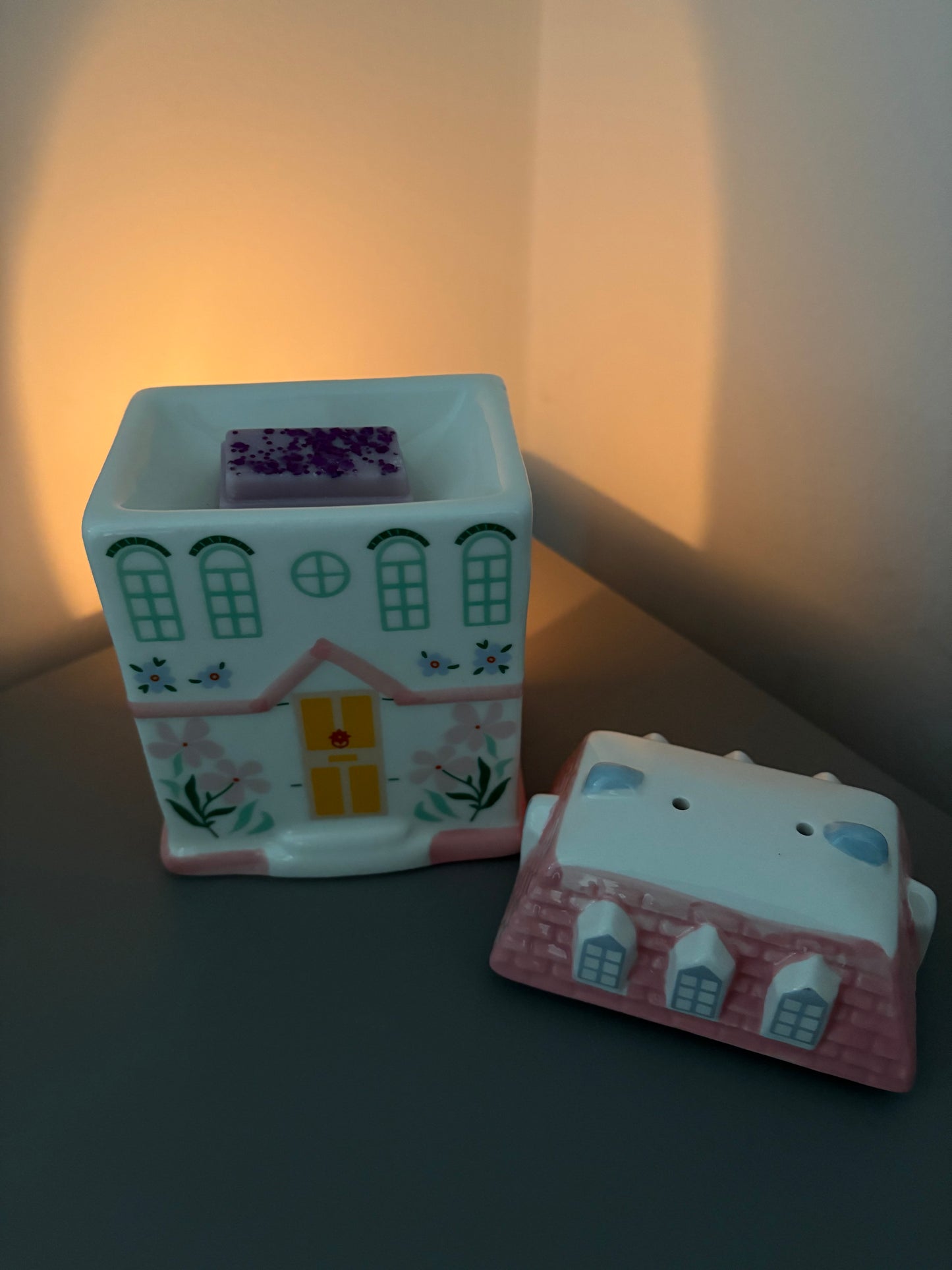 Pretty pink cottage burner
