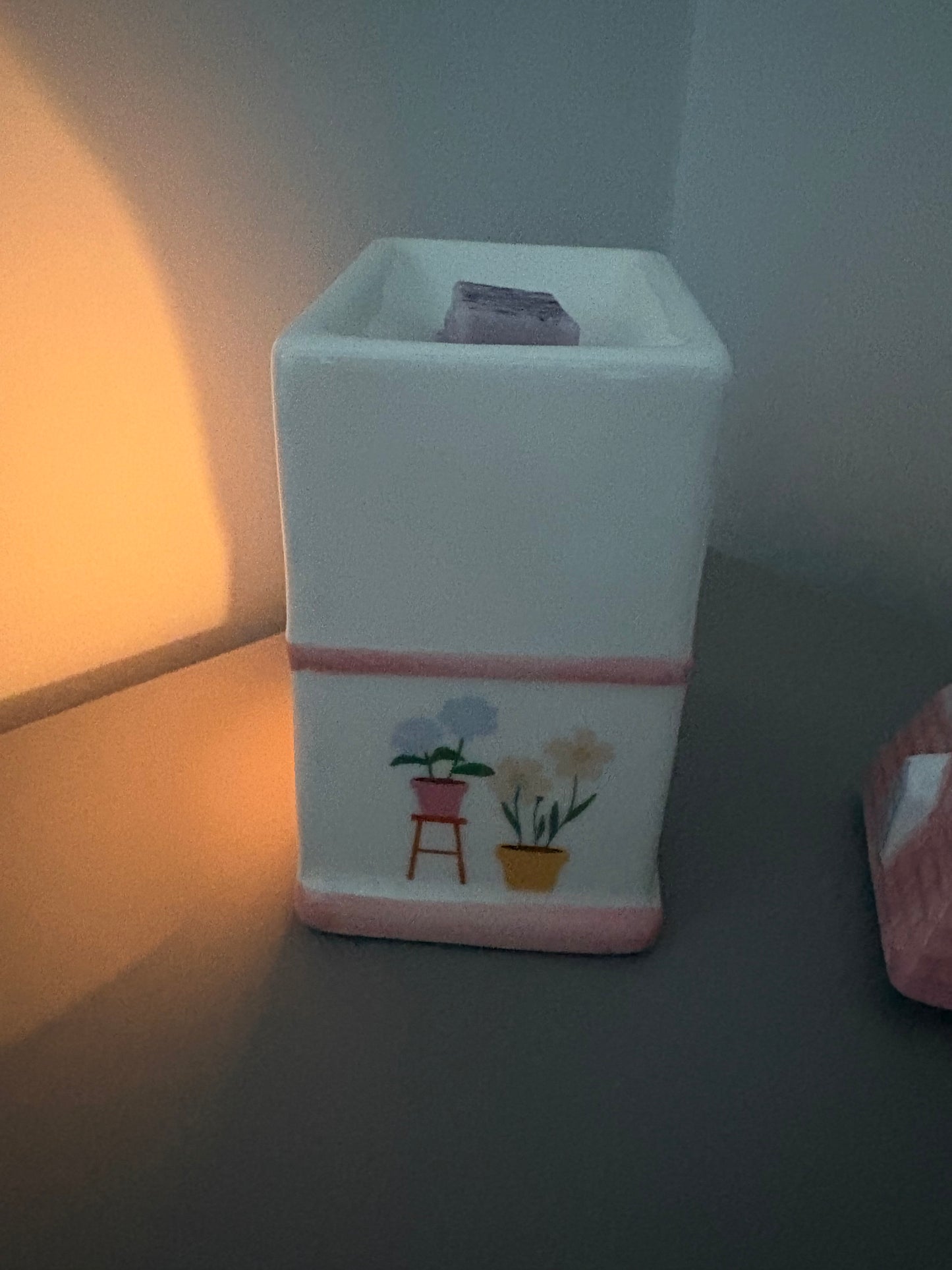Pretty pink cottage burner