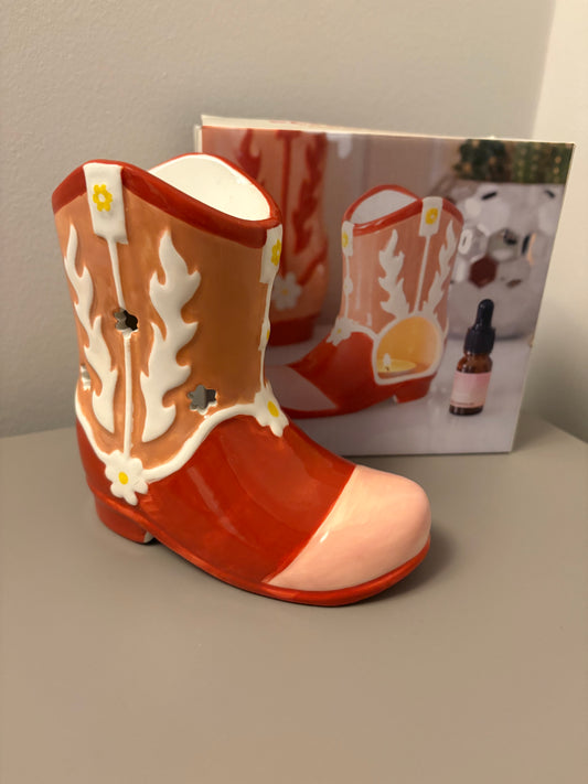 Cowboy boot wax burner