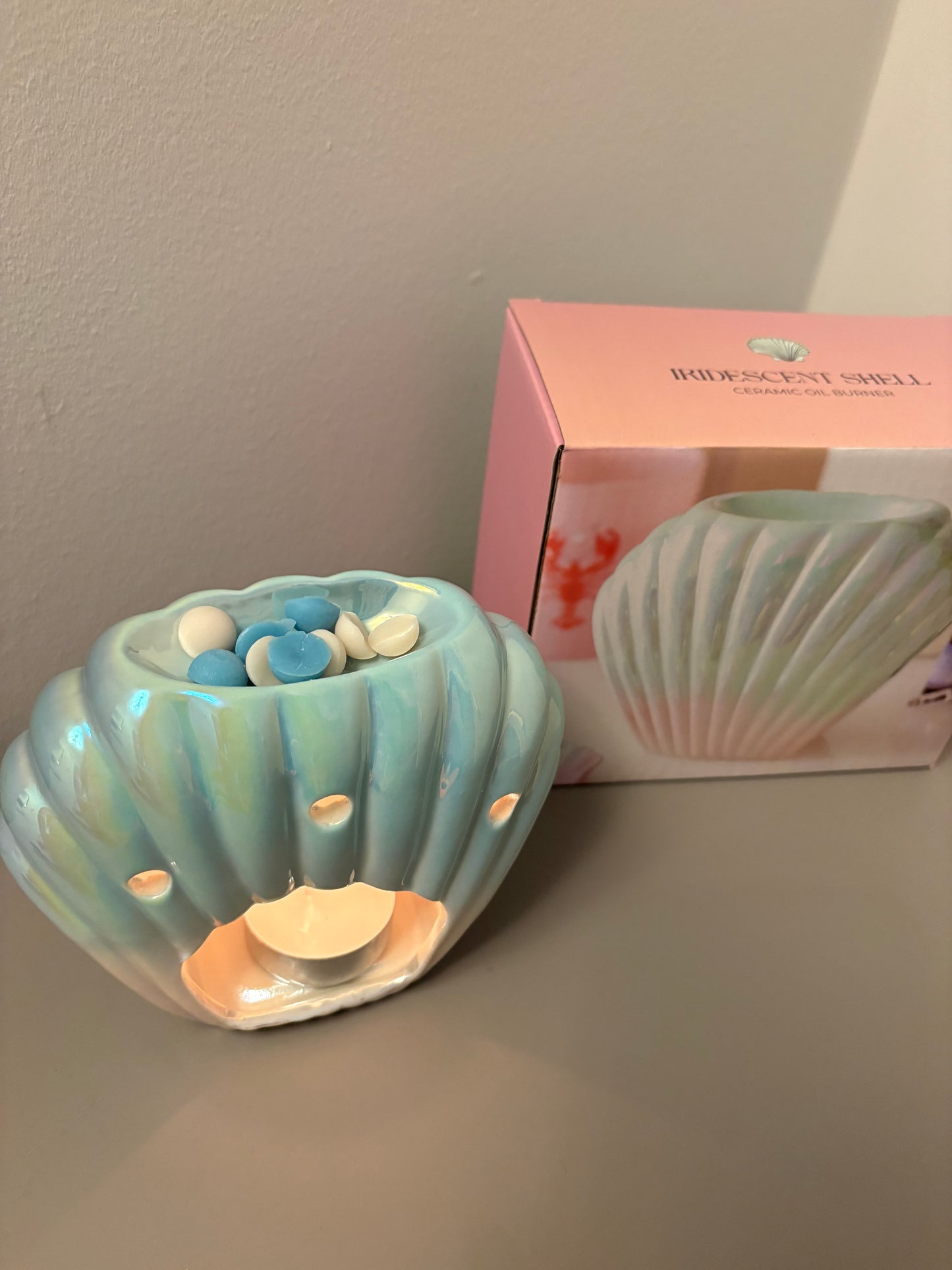 Iridescent shell wax burner